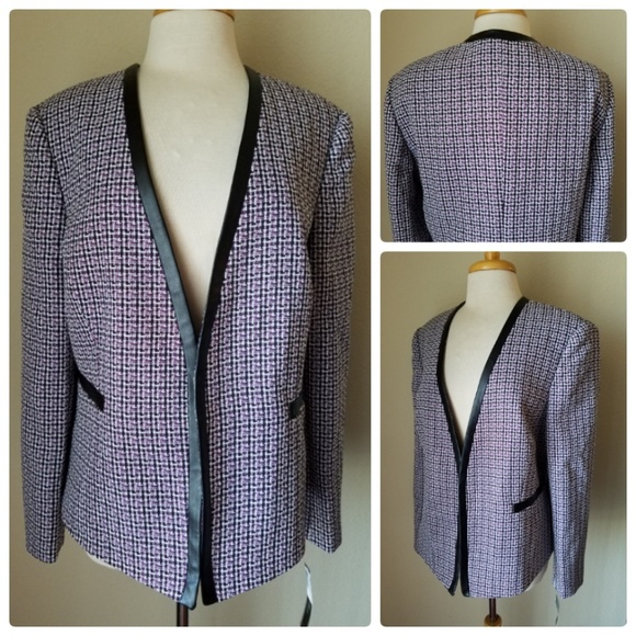Tahari by ASL NEW Black Womens Size 6P Petite Embroidered Floral Jacket $111 018